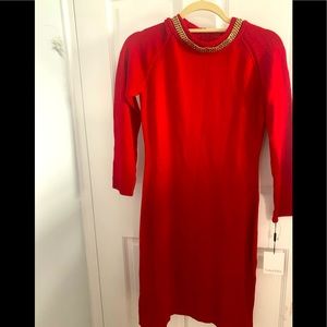 NWT Calvin Long sleeve red sweater dress